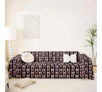 Homemissing Bow Sofa Covers Washable Cute Kawaii Peach Pink Bowknot Cushion Couch Covers for Dogs Cats Pets Dreamy Princess Bow-tie Style Furniture Slipcovers Non-Slip,180x340cm