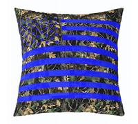 Homemissing Camo Throw Pillow Covers 1 Pcs Camouflage Cushion Case Military Style Decor Pillowcase American Flag Indoor Outdoor Blue Super Soft 55x55cm