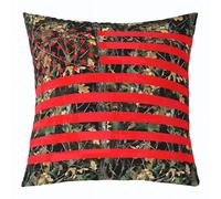 Homemissing Camo Throw Pillow Covers 1 Pcs Camouflage Decorative Pillowcase Military Style Cushion Covers for Sofa Couch Bed American Flag Cushion Case Red Home Decor 55x55cm