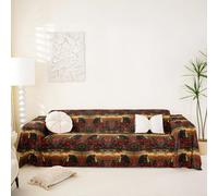 Homemissing Camping Soft Sofa Cover Camper Couch Cushion Cover Happy Camping Couch Blanket Fits 1 Cushion, 231x340cm