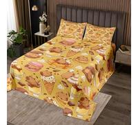 Homemissing Capybaras Bedspread 2 Pieces Single Size Ice Cream Coverlet Set Soft Cozy Dessert Theme Lightweight Quilted Coverlet for All Season With 1 Pillowcase Capybara Gifts