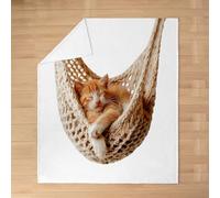 Homemissing Cats Print Plush Throw Blanket Animal Flannel Blanket Baby 30x40Inch White Brown All Season Cute Kitten for Couch Bed Bedroom