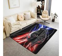 Homemissing Cool Racing Car Area Rug 100 * 150cm Polyester Red Blue Abstract Lines Living Room Rugs for Bedroom Extreme Sports Decor Carpet For Kids Boys Teens Indoor Floor Mat Soft Non-slip