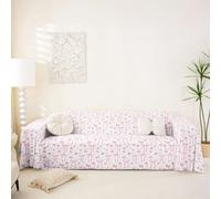 Homemissing Coquette Bow Couch Blanket Fits 2-3 Cushion,180x300cm Bowknot Soft Sofa Cover For Kids Decor Bow Floral Couch Cushion Cover Breathable Soft Microfiber Butterfly White Pink Bedroom Decor