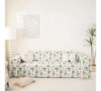 Homemissing Couch Cover For 3 Cushion Sofa Sailboat Anti Slip Sofa Slipcover Beach-themed 1-piece Couch Protector For Dogs Cats Brown Watercolor Sailboats,231x300cm Sea Adventure