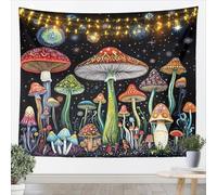 Homemissing Cute Mushroom Decor Tapestry Cartoon Mushrooms Wall Art Boho Exotic Wall Hanging Blanket for Living Room Bedroom Botanical Natural Theme Home Decor XLarge XLarge 69x91 Inch