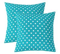 Homemissing Dark Blue White Polka Dot Throw Pillow Covers Set of 2 Cute Polka Dot Square Cushion Covers Geometric Circle Pillow Case Luxury Cushion Case for Couch Sofa Bedroom Decor 60x60cm