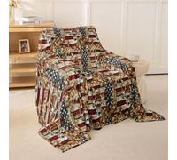 Homemissing Deer Hunting Sofa Covers Washable American Flag Cushion Couch Covers For Dogs Cats Pets Rustic Cabin Country Soft Sectional Cat Scratch Couch Protectors Furniture Slipcovers,180x231cm