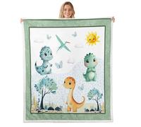 Homemissing Dinosaur Fleece Throw Blanket 40x50Inch Kids Cute 3D Dino Sherpa Blanket Plush Fuzzy for Boys Girls Teens Jungle Dino Warm Cozy Breathable Soft Lightweight Wild Animal Room Decor