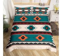 Homemissing Double Aztec Comforter Cover Set Southwest Bohemia Bedding Set Bohemian Style Duvet Cover Aztec Ethnic Bohemian Decoration Comforter Cover Set