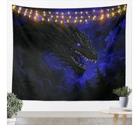 Homemissing Dragon Wall Hanging Blanket Medium 51x59 Inch Western Fairy Dragons Tapestry for Kids Boys Girls Decor Magical Dinosaur Wall Art Galaxy Bedroom Decor