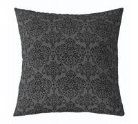 Homemissing Empire Damask Black Cushion Covers Set of 1 50x50cm Gothic Floral Throw Pillow Covers for Bed Sofa Couch Luxury Royal Jacquard Decor Pillowcase Minimalist Cushion Case