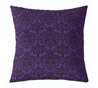Homemissing Empire Damask Purple Cushion Covers Set of 1 40x40cm Gothic Floral Throw Pillow Covers for Bed Sofa Couch Luxury Royal Jacquard Decor Pillowcase Minimalist Cushion Case