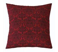 Homemissing Empire Damask Red Cushion Covers Set of 1 45x45cm Gothic Floral Throw Pillow Covers for Bed Sofa Couch Luxury Royal Jacquard Decor Pillowcase Minimalist Cushion Case