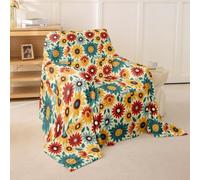 Homemissing Floral Soft Sofa Cover Flower Couch Cushion Cover Wildflower Botanical Home Decor For Living Room For Bedroom Couch Blanket Fits 1 Cushion, 180x381cm Boho Floral