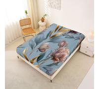 Homemissing Flower Fitted Sheet King Size Bedding Set for Kids Stem