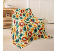 Homemissing Flower Soft Sofa Cover, Floral Boho Floral Couch Cushion Cover Blossom Decor Couch Blanket Fits 1 Cushion, 180x300cm