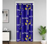 Homemissing Football Closet Cover 132x203cm 1 Panel Baltimore Door Curtain for Doorway Privacy for Kids Boys Girls American Football City Room Divider Curtain Purpel Yellow Rugby Sports Bedroom Decor
