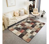 Homemissing Geometric Area Rug 150 * 200cm Polyester Brown Stripe Line Living Room Rugs for Bedroom Simple modern Decor Carpet Valentine Day Indoor Floor Mat Modern Art Soft Non-slip