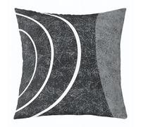Homemissing Geometric Reversible Throw Pillow Covers 60x60cm Pillow Covers Home Decor Stripe Line Square Cushion Covers Set of 1 Modern Art Throw Pillowcases Grey Outdoor Pillows Covers