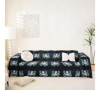 Homemissing Gray Blue Octopus Slipcover Tentacles Soft Sofa Cover Ocean Kraken Decorative Couch Cushion Cover Sealife Sea Animal Couch Blanket Fits 1 Cushion, 231x300cm