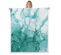 Homemissing Green Kids Fleece Throw Blanket,Boys Girls 40x50Inch,Luxury Marbling Texture Sherpa Blanket,Abstract Marble Ultra Soft for Bed Couch Chair Living Room,Abstract Art Ink Fluid Art