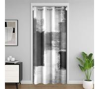 Homemissing Grey Abstract Door Curtain for Doorway Privacy 86x203cm Modern Art Closet Cover Minimalist 30%-50% Room Darkening Blackout Insulated Thermal,Microfiber
