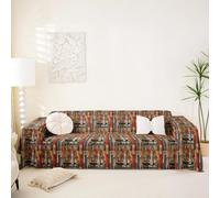 Homemissing Happy Camping Couch Cushion Cover Cartoon Camping Car Slipcover Rv Soft Sofa Cover Decor Farmhouse Trailers Camper Rustic Wooden Couch Blanket Fits 1 Cushion, 231x381cm