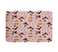 Homemissing Happy Halloween Bathroom Rugs Kids 20x32Inch Pink Cute Ghost Bath Mats for Boys Girls Teens Pumpkin Candy Spooky Trick or Treat Bathroom Accessories Floor Doormats Room Decor