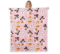 Homemissing Happy Halloween Fleece Throw Blanket Kids Baby 30x40Inch Pink Cute Ghost Sherpa Blanket Plush Fuzzy for Boys Girls Teens Pumpkin Candy Spooky Trick or Treat for Bed Sofa Chair Living Room