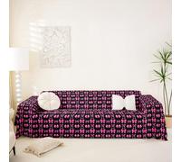 Homemissing Hot Pink Bowknot Sofa Covers Washable Cute Princess Bow Cushion Couch Covers for Dogs Cats Pets Kawaii Bow-tie Furniture Slipcovers Non-Slip,231x300cm