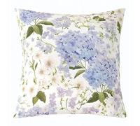 Homemissing Hydrangea Throw Pillow Covers 16"x16" Set of 1 Soft Hydrangea Floral Decorative Throw Pillowcase for Sofa Garden Flowers Pillow Case Cushion Cover Natural Theme White Blue Cushion Case