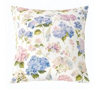 Homemissing Hydrangea Throw Pillow Covers 18"x18" Set of 1 Soft Hydrangea Floral Decorative Throw Pillowcase for Sofa Garden Flowers Pillow Case Cushion Cover Natural Theme Pink Blue Cushion Case