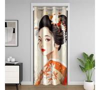 Homemissing Japanese Geisha Door Curtain for Doorway Privacy Japanese Style 132x203cm 1 Panel Closet Cover for Kids Boys Girls Tradition Aesthetic Room Divider Curtain Bedroom Living Room