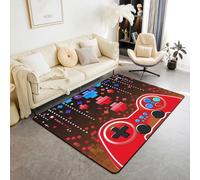 Homemissing Kids Boys Gamer Living Room Rugs for Bedroom Video Game Gamepad Area Rug 150 * 200cm Decor Carpet for Kids Boys Girls Cartoon Game Gaming Indoor Floor Mat Soft