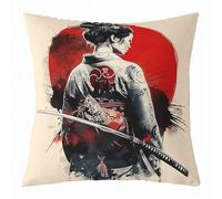 Homemissing Kids Japan Geishas Throw Pillow Covers 40x40cm 1Pcs Boys Girls Red Sunset Decorative Pillow Case Pillowcase Japan Style Cushion Cover Japan Tradition Aesthetic Outdoor Pillows Covers