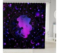 Homemissing Kids Virgo Shower Curtain for Bathroom Decor 150x180cm Constellations Bath Curtain Boys Girls 12 Horoscope Astrology Bohemian Exotic Style Bathroom Accessories
