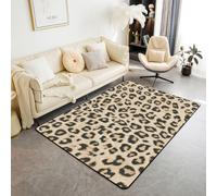 Homemissing Leopard Area Rug 100 * 150cm Animal Skin Living Room Rugs for Kids Boys Girls Bedroom Animal Print Decor Carpet with Non-Slip Backing Indoor Floor Mat Soft Polyester