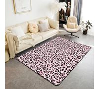 Homemissing Leopard Print Area Rug 100 * 150cm Cheetah Fur Living Room Rugs for Kids Boys Girls Bedroom Animal Print Decor Carpet with Non-Slip Backing Wild Animal Skin Texture Indoor Floor Mat Soft