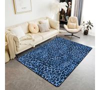 Homemissing Leopard Print Area Rug 100 * 150cm Cheetah Fur Living Room Rugs for Kids Boys Girls Bedroom Animal Print Decor Carpet with Non-Slip Backing Wild Animal Skin Texture Indoor Floor Mat Soft