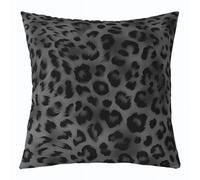 Homemissing Leopard Print Throw Pillow Covers 1 Pcs Cheetah Square Cushion Covers Safari Pillow Case Wild Animals Cushion Case for Couch Sofa Black Bedroom Decor 60x60cm