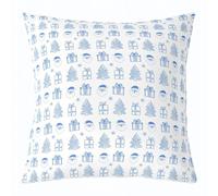 Homemissing Merry Christmas Throw Pillow Covers 1 Pcs Christmas Tree and Snowman Square Cushion Covers Pillow Case Santa Claus Cushion Case Light White Purple Bedroom Decor 45x45cm