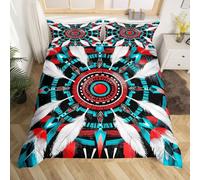 Homemissing Native American Dreamcatcher Duvet Cover Super King Size Boys Girls Southwestern Geometric Bedding Set Breathable Soft Boho Comforter Cover 3Pcs Tribal Bedroom Decor