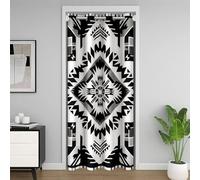 Homemissing Native American Indian Design Door Curtain for Doorway Window 86x203cm Southwestern Tribal Thermal Insulated Temporary Room Dividers Aztec Ethnic Closet Cover Geometric