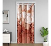 Homemissing Orange Door Curtain for Doorway Privacy,86x203cm 1 Panel,Luxury Marbling Texture Closet Cover,Abstract Marble Room Divider Curtain,Ink Fluid Art Bedroom Living Room Abstract Art