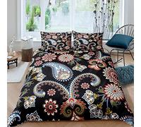 Homemissing Paisley Bedding Set for Girls Boys Bohemian Exotic Style Comforter Coverative Hippie Mandala Duvet Coverative Exotic Floral Bedding & Linen Single 2Pcs