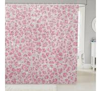 Homemissing Pale Pink Leopard Shower Curtains Cheetah Bathroom Curtain Animal Print Bathroom Accessories Leopard Fur Print Waterproof Polyester Fabric Safari for Stalls Bathtubs 180x180cm