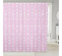 Homemissing Palm Tree Whale Shower Curtain for Bathroom Decor Starfish Beach Ocean Coastal Bath Curtain Pink Summer Sea Creatures Bathroom Accessories Waterproof Polyester Fabric 180x240cm