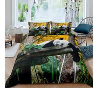 Homemissing Panda Duvet Cover Giant Panda Bedding Set Cute Animal Comforter Cover for Boys Girls Kids Panda Bear Bedding & Linen Single