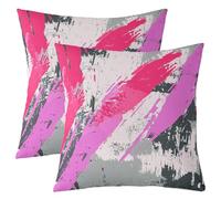 Homemissing Peach Pink Abstract Throw Pillow Covers 55x55cm Set of 2 Soft Modern Art Geometric Cushion Cases Minimalist Decor Pillowcases Soft Polyester Bedroom Decor(No Pillow Insert)